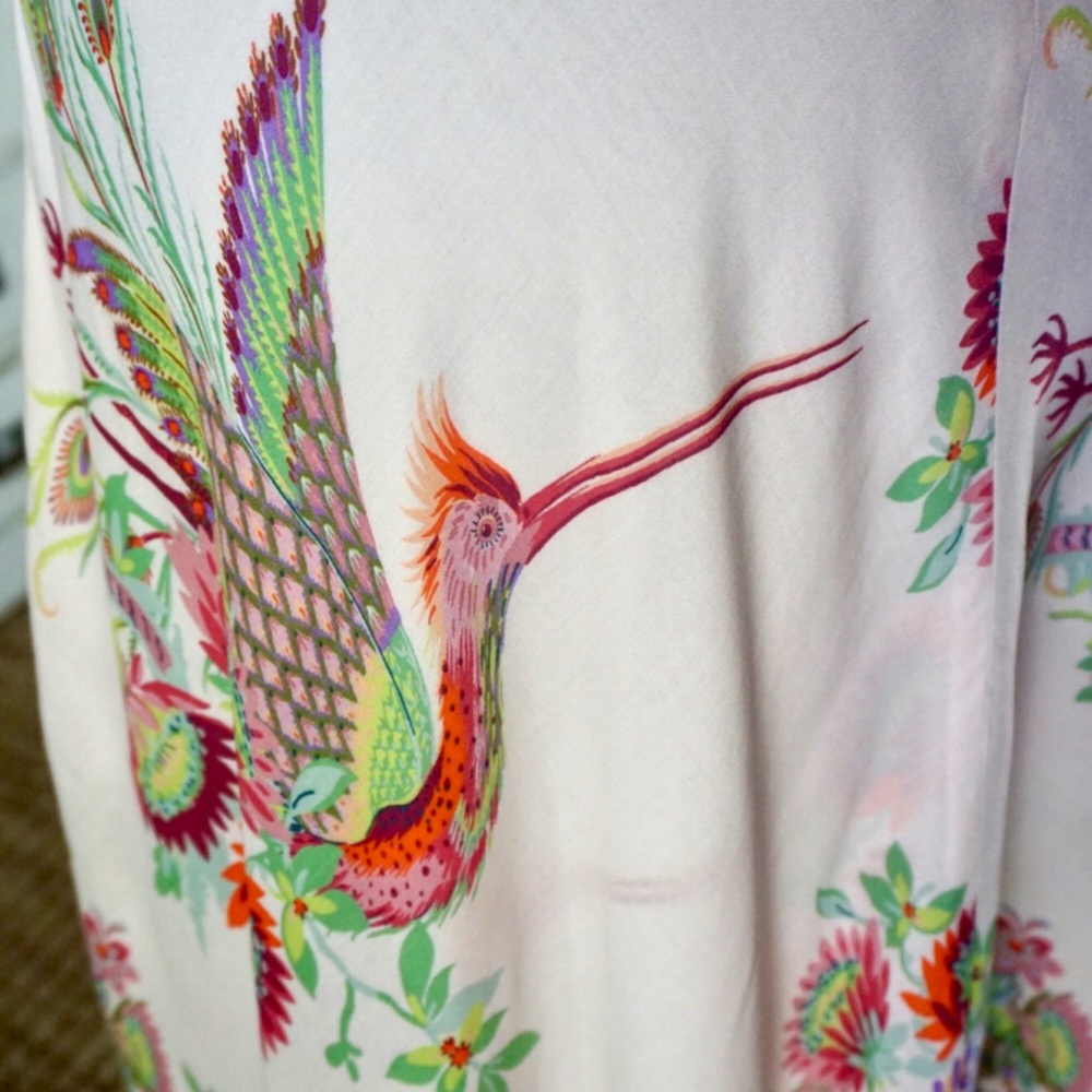 Anthropologie Analise Floral Bird Midi Dress New - Picture 6 of 9